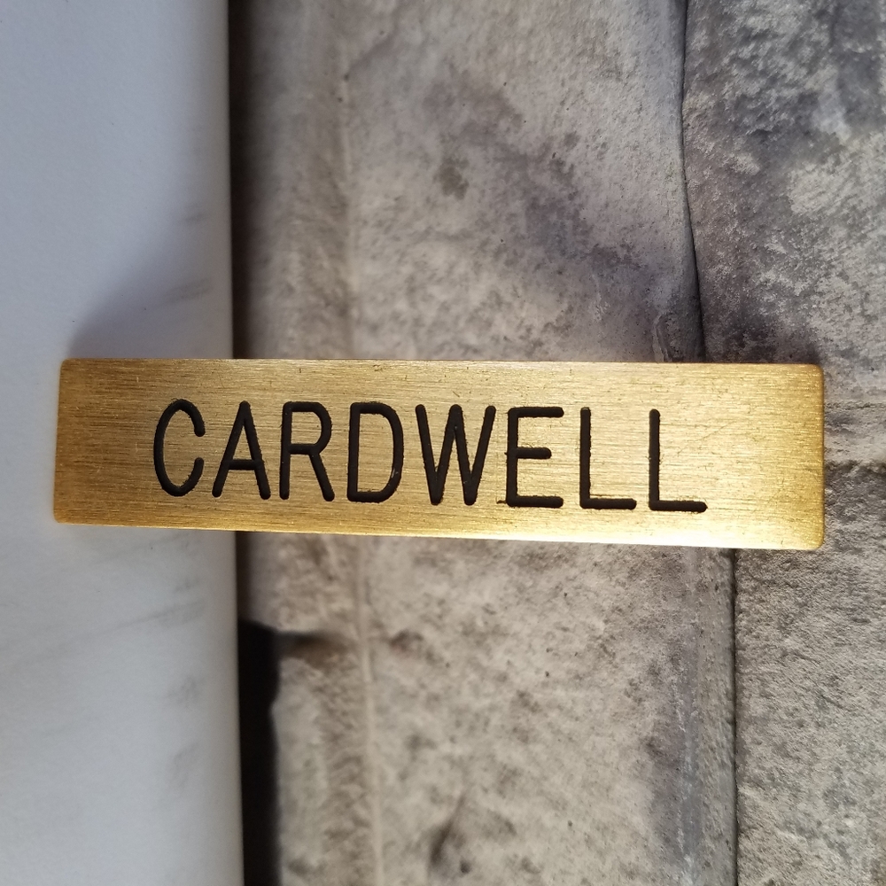 Campmaster Name Tag Pin Boy Scout Cardwell Reeves Co Attleboro Mass Screw Back G